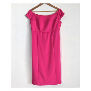 🎉HP🩷Torrid Hot Pink Mini Scuba Bodycon Dress Size 0 Large 12 Barbiecore